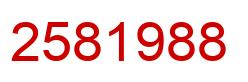 Number 2581988 red image
