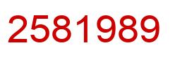 Number 2581989 red image