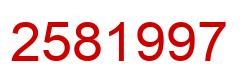 Number 2581997 red image