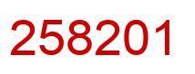Number 258201 red image
