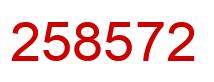 Number 258572 red image