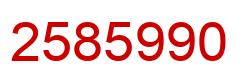 Number 2585990 red image