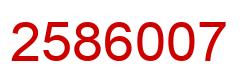 Number 2586007 red image