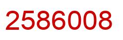 Number 2586008 red image