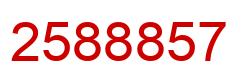 Number 2588857 red image