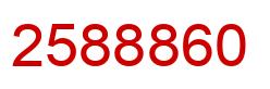 Number 2588860 red image