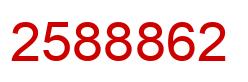 Number 2588862 red image