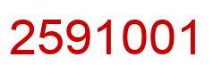 Number 2591001 red image
