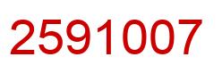Number 2591007 red image