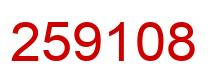 Número 259108 imagen rojo