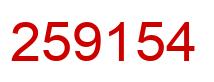 Número 259154 imagen rojo