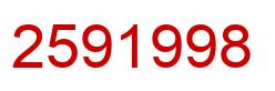 Number 2591998 red image