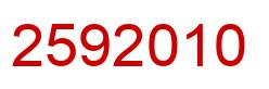 Number 2592010 red image