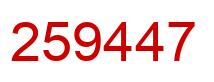 Número 259447 imagen rojo