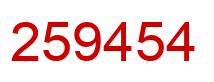 Number 259454 red image
