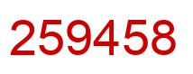 Number 259458 red image