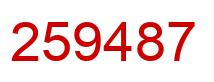 Number 259487 red image