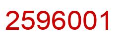 Number 2596001 red image