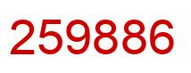 Número 259886 imagen rojo