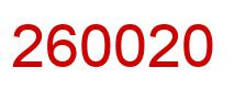 Number 260020 red image