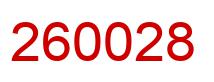 Number 260028 red image