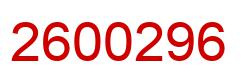 Number 2600296 red image