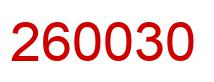 Number 260030 red image