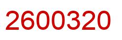 Number 2600320 red image