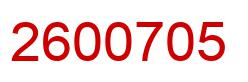 Number 2600705 red image