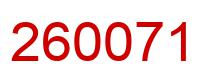 Number 260071 red image