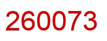 Number 260073 red image