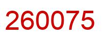 Number 260075 red image