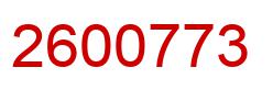 Number 2600773 red image