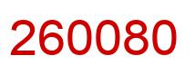 Number 260080 red image