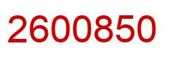 Number 2600850 red image