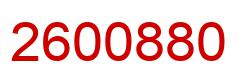 Number 2600880 red image