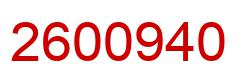 Number 2600940 red image