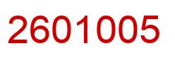 Number 2601005 red image
