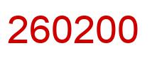 Number 260200 red image