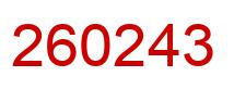 Número 260243 imagen rojo