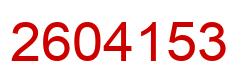 Número 2604153 imagen rojo