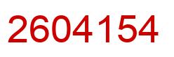 Number 2604154 red image