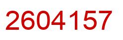 Number 2604157 red image
