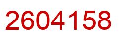 Number 2604158 red image
