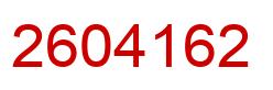 Number 2604162 red image