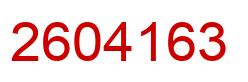 Number 2604163 red image