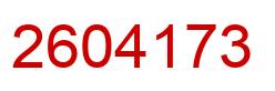Number 2604173 red image