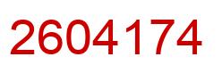 Number 2604174 red image