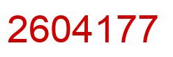 Number 2604177 red image