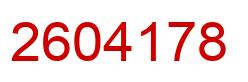 Number 2604178 red image